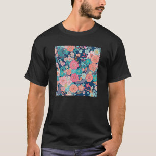 Japanese Cherry Blossom Flower Pink Sakura Floral T-Shirt