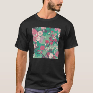 Japanese Cherry Blossom Flower Pink Sakura Floral T-Shirt