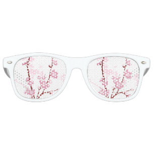 Japanese cherry blossom, gentle pink flower,girly, retro sunglasses