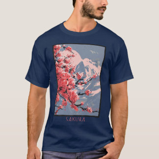 Japanese Cherry Blossom Sakura Flower Tree Nature  T-Shirt