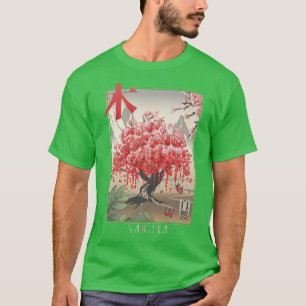 Japanese Cherry Blossom Sakura Flower Tree Nature  T-Shirt