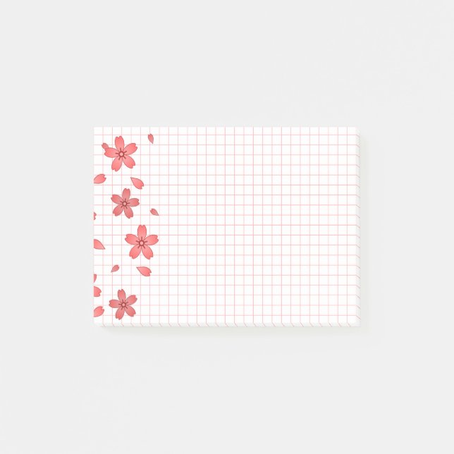 Japanese Cherry Blossom Sakura Post-it Notes (Front)