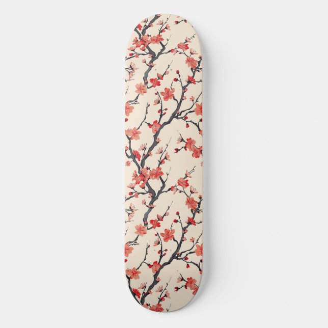 Japanese Cherry Blossom Skateboard (Front)