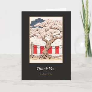 Japanese Cherry Blossom Thank You Ukiyo-e Art Card