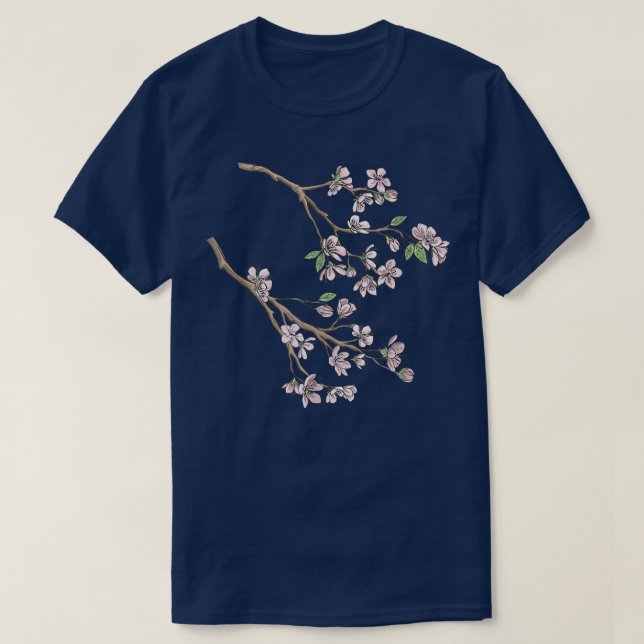 Japanese Cherry Blossom Tree Japan Spring Time Flo T-Shirt (Design Front)