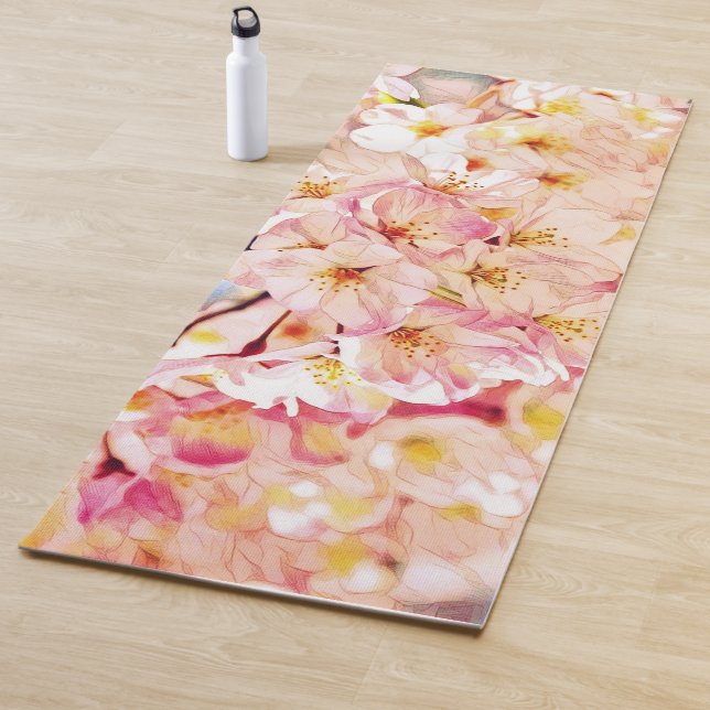 Japanese Cherry Blossom Yoga Mat (In Situ)