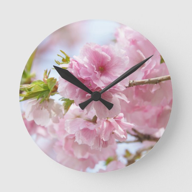 Japanese cherry blossoms round clock (Front)