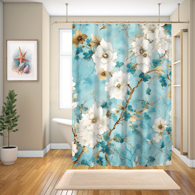 Japanese Cherry Blossoms Watercolor, Blue (Creator Uploaded)
