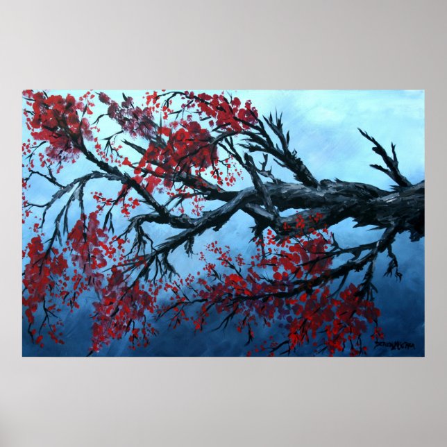 japanese cherry blossum flower art prints (Front)