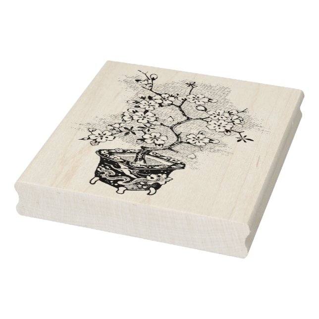 Japanese Cherry Bonsai Tree Vintage Art Stamp (Stamp)