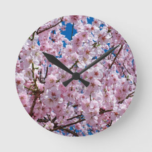 Japanese cherry Flower Round Clock