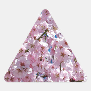 Japanese cherry Flower Triangle Sticker
