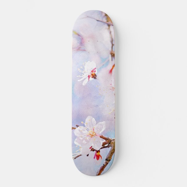 Japanese Cherry - Sakura In Bloom Skateboard (Front)