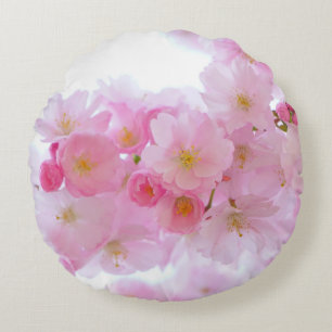 Japanese Cherry Tree Blossom Round Pillow