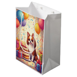 Japanese Chin Birthday Celebration Medium Gift Bag