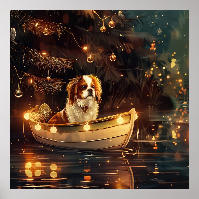Japanese Chin Christmas Festive Voyage  Poster (Front)