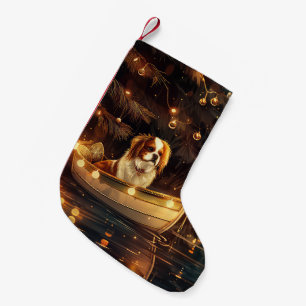 Japanese Chin Christmas Festive Voyage Small Christmas Stocking