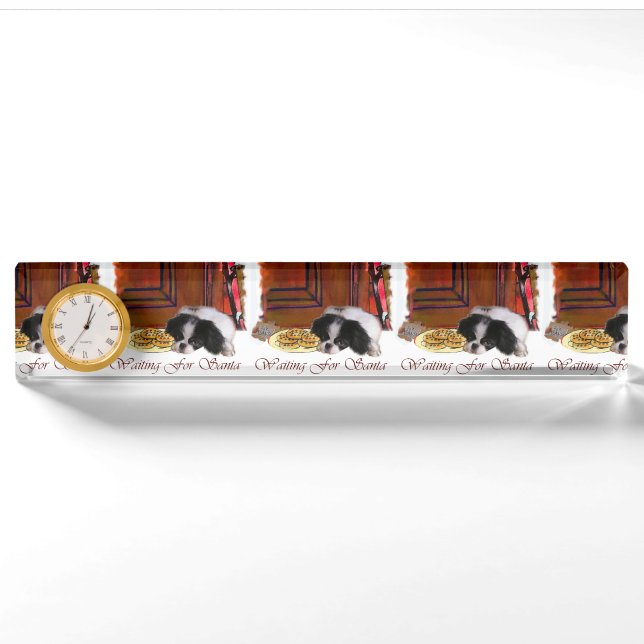 Japanese Chin Christmas Gifts Nameplate (Front)