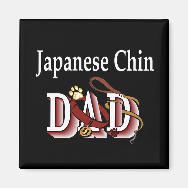 Japanese Chin dad Magnet (Front)