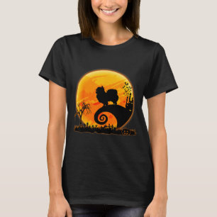 Japanese Chin Dog And Moon Funny Dog Halloween T-Shirt