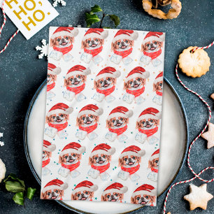 Japanese Chin Dog Breed Christmas Stars Kitchen Towel