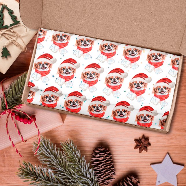 Japanese Chin Dog Breed Christmas Stars Tissue Paper (Creator Uploaded)