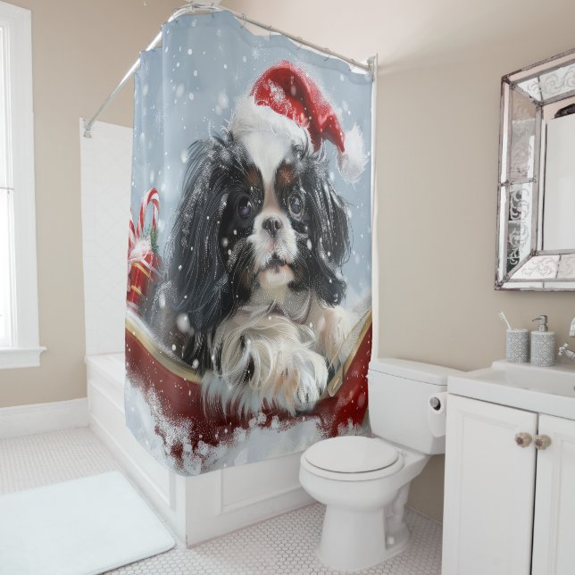 Japanese Chin Dog Christmas Festive (In Situ)