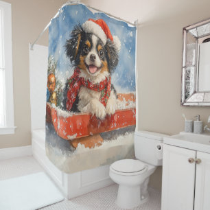 Japanese Chin Dog in Sledge Let it Snow Christmas