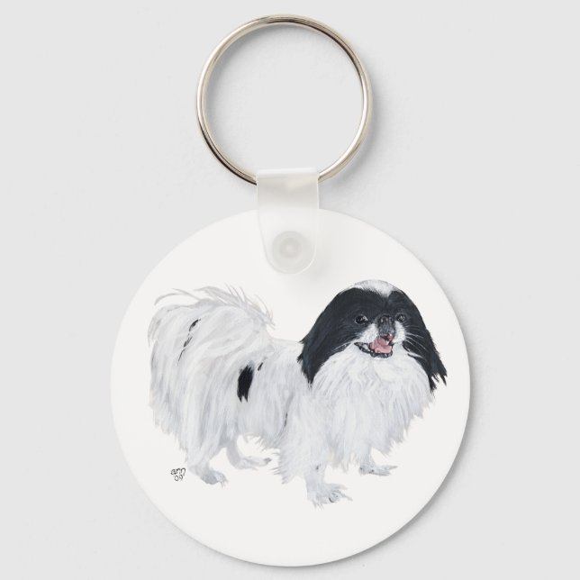 Japanese Chin Dog Keychain (Front)