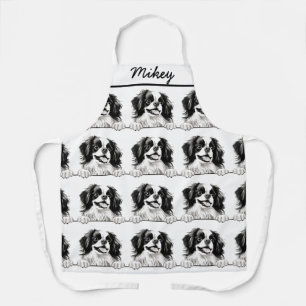 Japanese Chin Dog Personalized Hand Drawing Apron