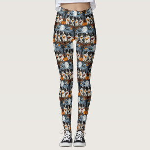 Japanese Chin Halloween Spooky Leggings