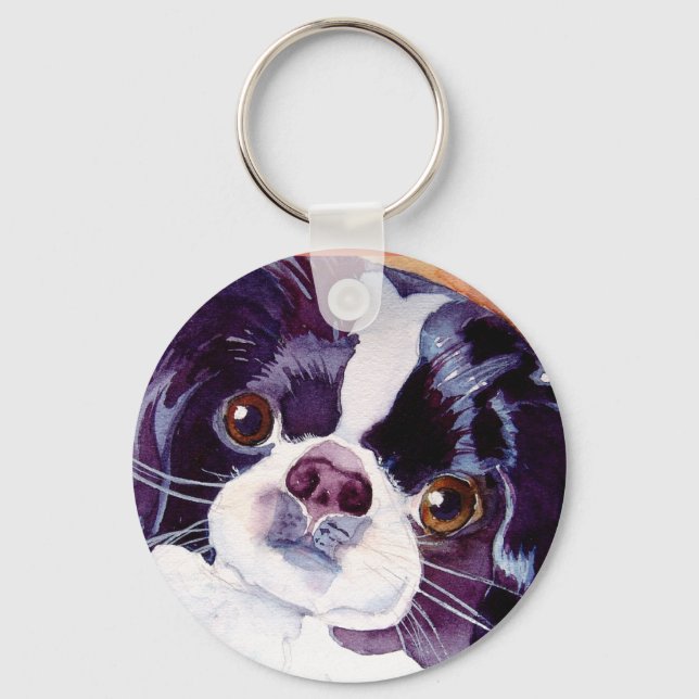 Japanese Chin Keychain (Front)