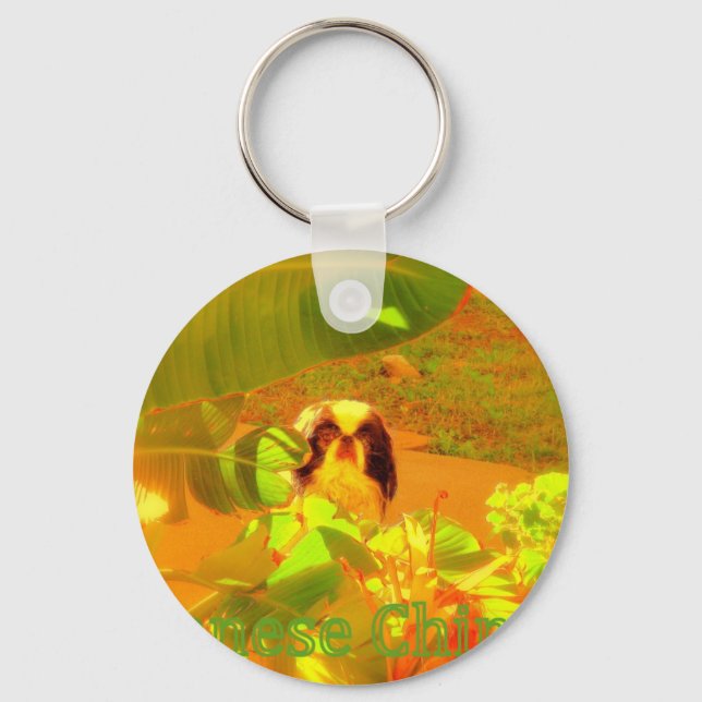 Japanese Chin Keychain (Front)