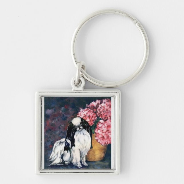 Japanese Chin Keychain (Front)