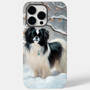 Japanese Chin Let It Snow Christmas Case-Mate iPhone 14 Pro Max Case