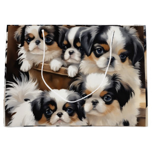 Japanese Chin Love Large Gift Bag