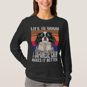 Japanese Chin Makes Your Life Good Vintage T-Shirt