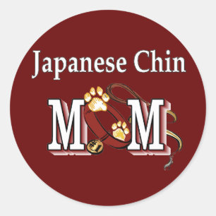 Japanese Chin Mom Gifts Classic Round Sticker