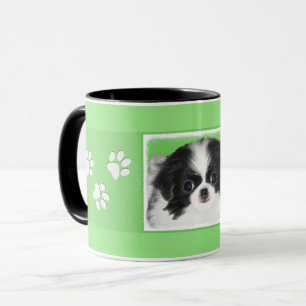 Japanese Chin Puppy Painting - Original Dog Art Mug