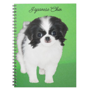 Japanese Chin Puppy Painting - Original Dog Art Notebook