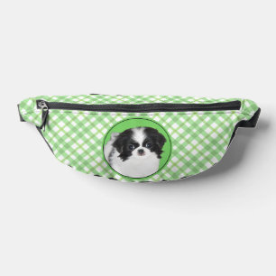 Japanese Chin Puppy Painting Original Pet Dog Art Fanny Pack