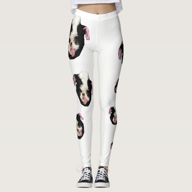 Japanese Chin Skunk Leggings (Front)