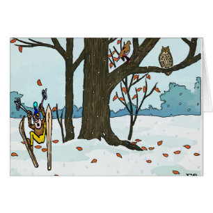 Japanese Christmas Snow Ski & Birds