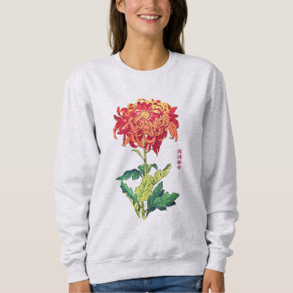 Japanese Chrysanthemum Botanical Art Sweatshirt