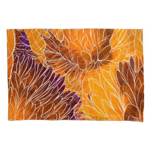 Japanese Chrysanthemum: Watercolor Seamless Patter Pillowcase