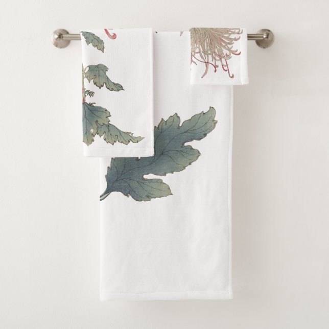 Japanese Chrysanthemums Bath Towel Set (Insitu)