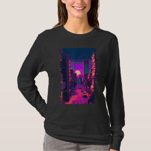 Japanese City Indie Aesthetic Glitch 80s 90s Vapor T-Shirt