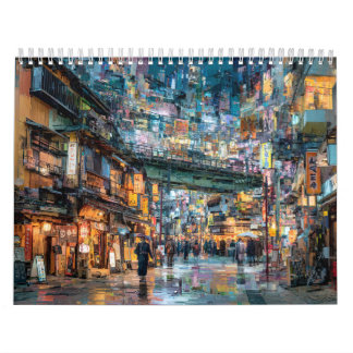 Japanese Cityscape | Tokyo Japan City Wall Calendar