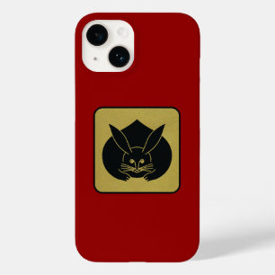 Japanese Clan Kamon Red Laquer and Gold Rabbit Case-Mate iPhone 14 Case