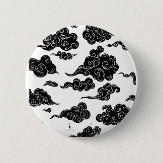Japanese Cloud Pattern Aesthetic 2 Inch Round Button